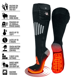 ActionHeat 5V Wool Battery Heated Socks
