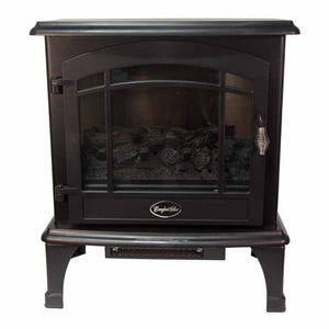 World Marketing Comfort Glow The Sanibel 3-Sided Infrared Quartz Electric Stove - Black