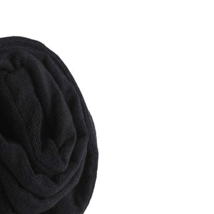 MiHIGH Heated Experience Kit by MiHigh, detailed cropped view of its black ribbed knitted fabric.