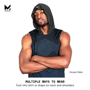Mission Cooling Hoodie Towel - Black