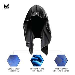 Mission Cooling Hoodie Towel - Black