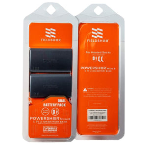 Mobile Warming 3.7v Powersheer Micro Premium Sock Battery and Cable - Pack of 2
