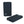 Two black rectangular power banks by Mobile Warming, one upright showing specifications, one flat displaying ports and indicator lights.
