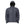 Heather gray men's heated jacket by Mobile Warming with a hood, full zip, chest pocket, and sleeve heat indicator.