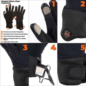 Mobile Warming 7.4V Unisex Heated Glove Liner