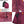 Burgundy quilted women's heated backcountry jacket by Mobile Warming, with close-ups of its internal pocket, adjustable waist, and battery storage.