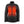 Black women's heated jacket by Mobile Warming with two glowing red heating panels on the front, a quilted texture, and a high collar.