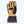 Tan leather and black textile heated glove by Mobile Warming, palm side, featuring a mesh palm, adjustable wrist strap, and reflective cuff.