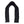 Black heated scarf by Mobile Warming, U-shaped with a circular control button and 'W' logo on the left side.