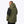 Green and black Men's Denali Anorak 1/4 Zip Heated Hoodie by Mobile Warming, with a hood, seen from the back on a man.