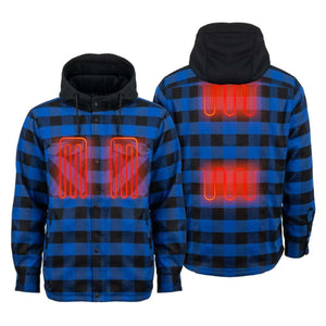 Mobile Warming Men's Flannel Hoodie Heated Jacket