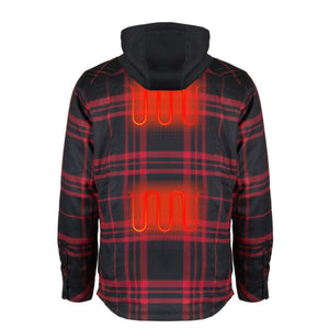 Mobile Warming Men's Flannel Hoodie Heated Jacket