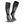 Pair of black compression heated socks by Mobile Warming, featuring gray and orange accents and a zipper on one calf.