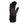 Women's black heated glove liner by Mobile Warming, featuring a ribbed cuff and touch-screen fingertips.