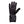 Black heated glove liner by Mobile Warming, with an N-logo button and a small brand tag on the wrist cuff.