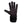 Black women's heated glove liner by Mobile Warming with touchscreen fingertips, ribbed cuff, and brand tag.