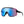 Smith Optics Wildcat Sunglasses ChromaPop Low Light Rose Blue Mirror - Matte Black Frame - Front
