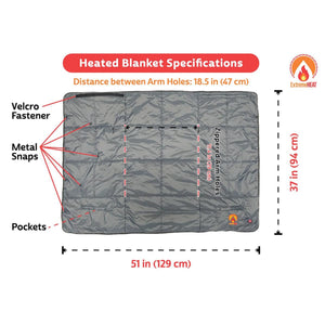 ExtremeHEAT Heated Blanket/Poncho with 10000mAh Power Bank