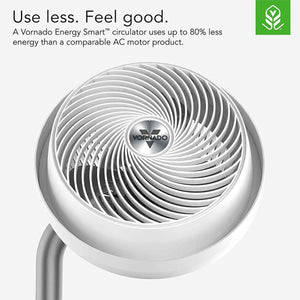 Vornado 693DC Polar Energy Smart Mid-Size Air Circulator Fan with Variable Speed Control and Adjustable Height - White