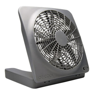 O2 Cool Treva 10" Battery Operated Indoor/Outdoor Fan with Adapter - Front