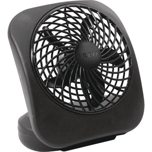 O2 Cool Treva 5" Battery Operated Portable Fan - Black - Front
