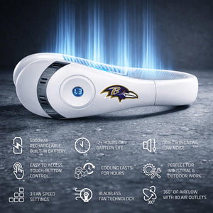 AlphaCool Baltimore Ravens Wearable Personal Bladeless Neck Fan