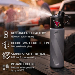 AlphaCool Arizona Cardinals Personal Misting Water Bottle