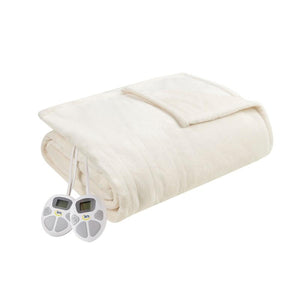 Serta Heated Plush Blanket - Queen