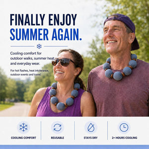 Nano-Ice Cooling Necklace | 2+ Hours of Cooling Relief - Grey