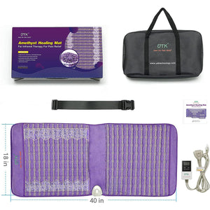 UTK Far Infrared Amethyst Healing Stone Heated Chair Seat Pad