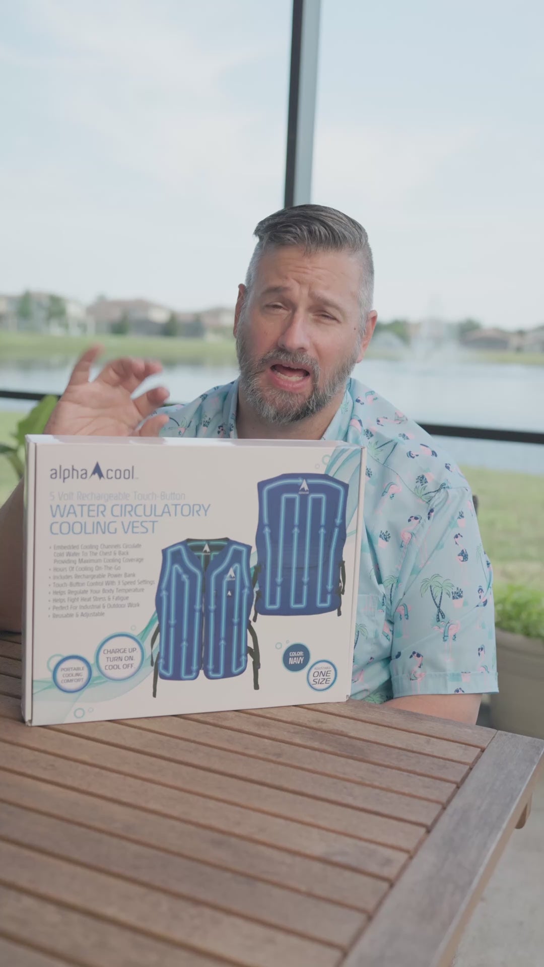AlphaCool Arctic Cooling Ice Vest with Self-Fill Reusable Ice
