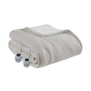 Serta Heated Fleece to Sherpa Blanket - King