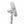 White 16-inch oscillating fan by World Marketing with a visible pedestal stand and control buttons, shown from the side.