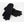 Black gloves by Seirus, one with a matte fabric back, the other revealing a smooth palm, casually crossed.