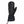 Black leather and fabric Magne Mittens by Seirus with a stitched X pattern on the back, elasticated cuff, and zipper pocket.