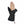 Black heated Magne Mitten by Seirus, with a bare hand extending from the cuff, paw print button, and adjustable wrist strap.