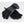 A pair of dark gray and black gloves by Seirus with heathered cuffs, black reinforced palms, and an adjustable wrist strap.