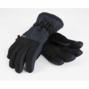 Women's Heatwave Crest Gloves by Seirus in black and dark grey with adjustable wrist straps and textured palms.