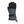 Black and heather gray women's winter glove by Seirus, with an adjustable wrist strap, D-ring, buckle, and drawstring.