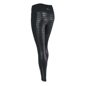 Black women's full-length bottoms by Seirus, featuring horizontal ribbed texture on the back and solid black side panels.