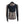 Black long sleeve 1/4 zip mock top by Seirus with copper metallic geometric patterns on shoulders, sleeves, and lower back, and white logo, back view.