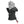 Black Magne Mitts glove by Seirus, open at the cuff revealing patterned white finger lining, with an adjustable wrist strap and a red pull tab.