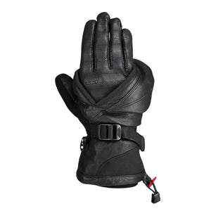 Black Magne Mitts by Seirus featuring a textured grip palm, adjustable buckle strap, and red drawstring.