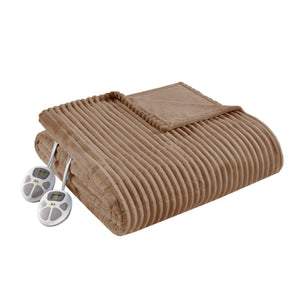 Serta Heated Corded Plush Blanket - Queen