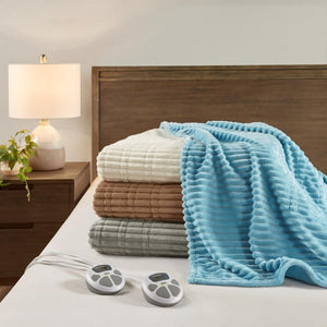 Serta Heated Corded Plush Blanket - Queen