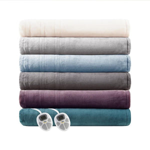 Serta Heated Plush Blanket - King