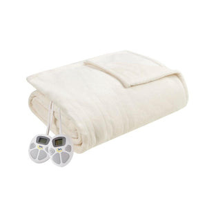 Serta Heated Plush Blanket - Queen