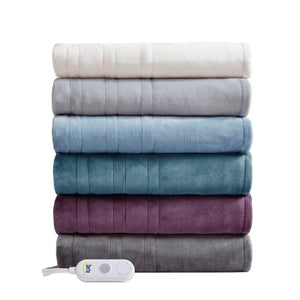 Serta Heated Plush Throw - 50"Wx60"L
