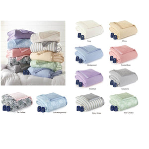 Shavel Micro Flannel Electric Heated Sherpa Blanket - King