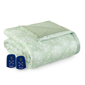 Shavel Micro Flannel Electric Heated Sherpa Blanket - King